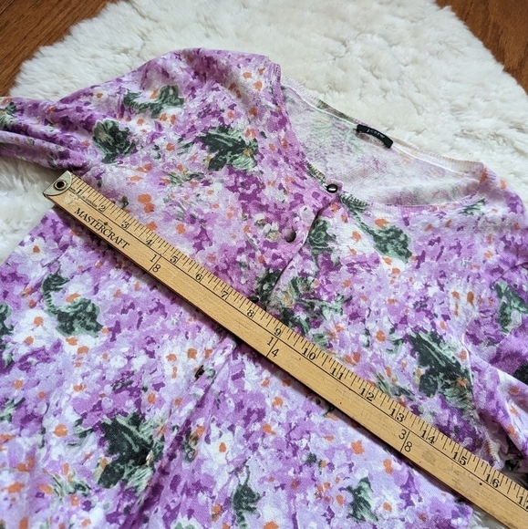 J. CREW floral knit cardigan sweater xs small - Picture 6 of 10